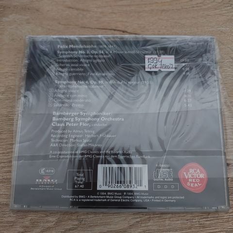 MENDELSSOHN - SYMPHONY NO 3 CD