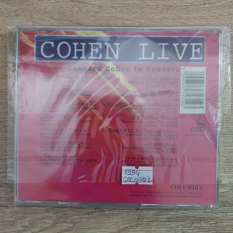 LEONARD COHEN - IN CONCERT CD