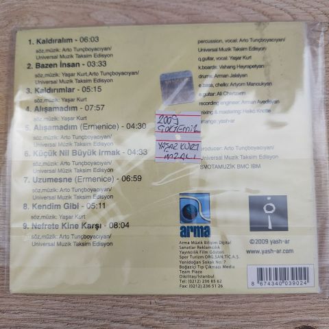 YAŞAR KURT & ARTO TUNÇBOYACIYAN - NEFRETE KİNE KARŞI CD
