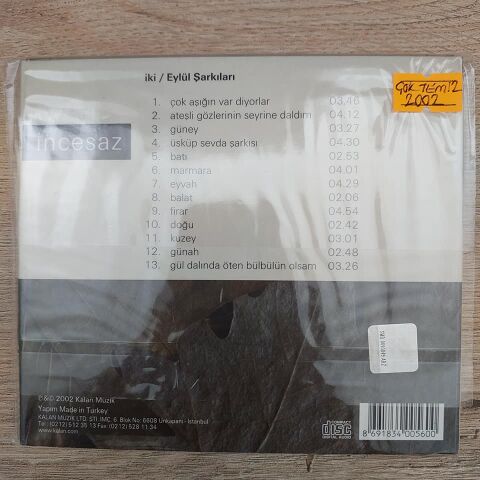 İNCE SAZ - EYLÜL ŞARKILARI CD