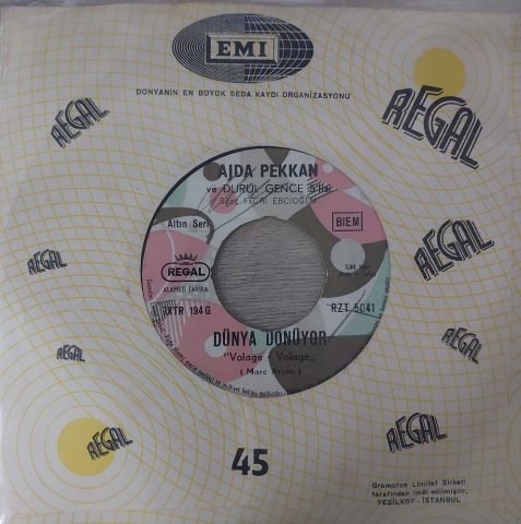AJDA PEKKAN - DÜNYA DÖNÜYOR 45LİK PLAK