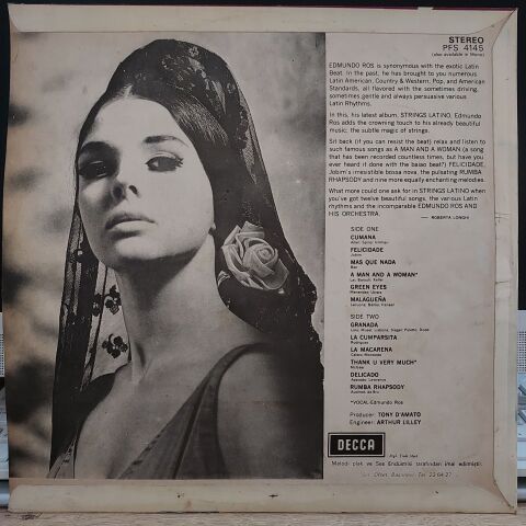 Edmundo Ros And His Orchestra* – Strings Latino LP PLAK