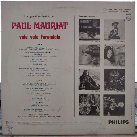 Le Grand Orchestre De Paul Mauriat – Vole Vole Farandole LP PLAK