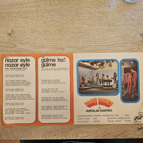 BARIŞ MANÇO - NAZAR EYLE NAZAR EYLE 45LİK PLAK