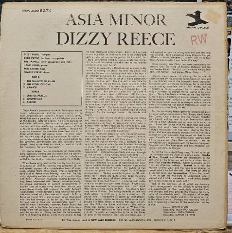 Dizzy Reece – Asia Minor LP PLAK