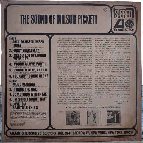 Wilson Pickett – The Sound Of Wilson Pickett LP PLAK
