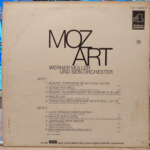 Werner Müller Und Sein Orchester – Mozart 4 LP PLAK