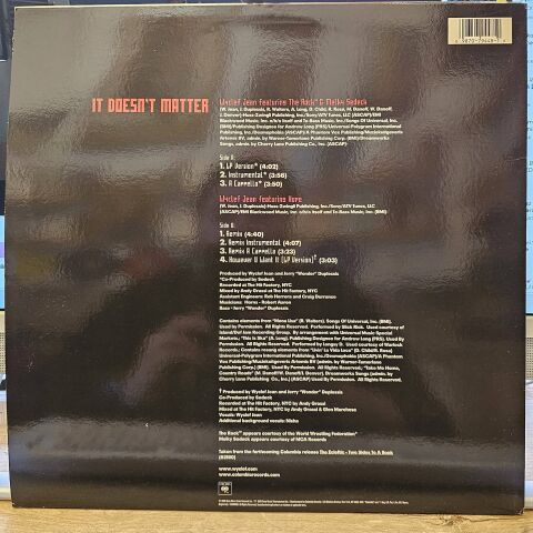 Wyclef Jean Featuring The Rock & Melky Sedeck – It Doesn't Matter LP PLAK