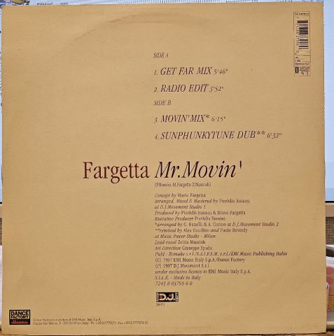 Fargetta – Mr. Movin' LP PLAK