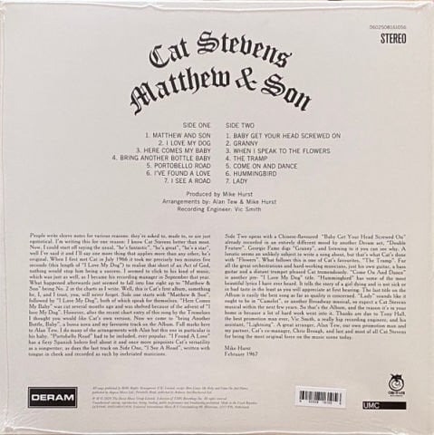 Cat Stevens – Matthew & Son LP PLAK
