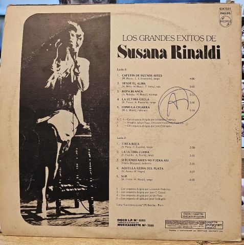 Susana Rinaldi – Los Grandes Exitos De Susana Rinaldi 45LİK PLAK
