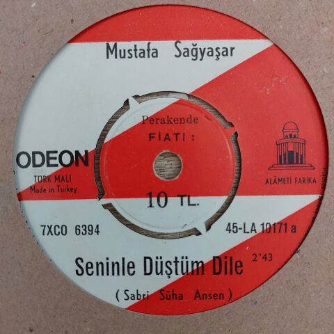 MUSTAFA SAĞYAŞAR - SENİNLE DÜŞTÜM DİLE 45LİK PLAK
