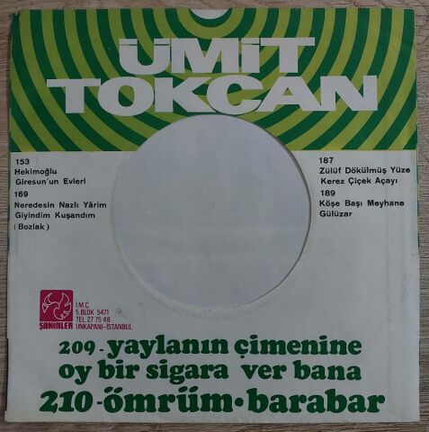 Ümit Tokcan – Yaylanın Çimenine / Oy Bir Sigara Ver Bana 45LİK PLAK