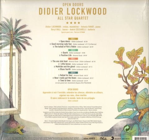 Didier Lockwood, Antonio Faraò, André Ceccarelli, Daryl Hall* / All Star Quartet – Open Doors LP PLAK