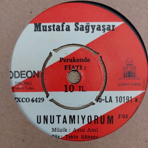 MUSTAFA SAĞYAŞAR - UNUTAMIYORUM 45LİK PLAK