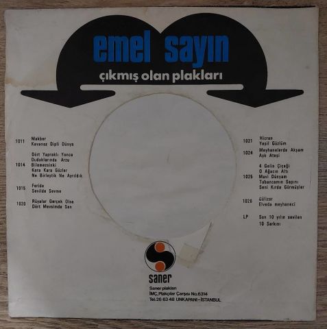 Emel Sayın – O Ağacın Altı & 4 Gelin Çiçeği EP 45LİK PLAK