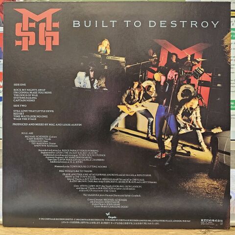 The Michael Schenker Group – Built To Destroy LP PLAK