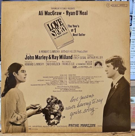 Francis Lai – Love Story - Music From The Original Soundtrack Of The Paramount Picture LP PLAK PLAK...