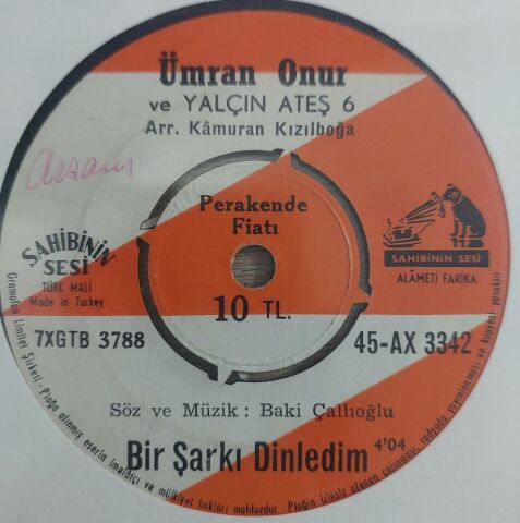 Ümran Onur Ve Yalçın Ateş 6 – Güldü Geçti / Bir Şarkı Dinledim 45LİK PLAK
