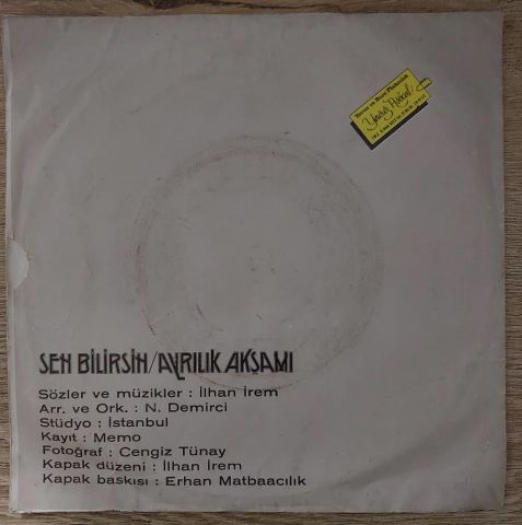 İlhan İrem – Sen Bilirsin / Ayrılık Akşamı 45LİK PLAK