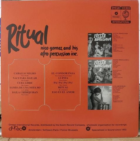 Nico Gomez And His Afro Percussion Inc. ‎– Ritual LP PLAK