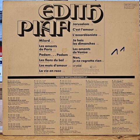 Edith Piaf – Ihre Grossen Erfolge LP PLAK