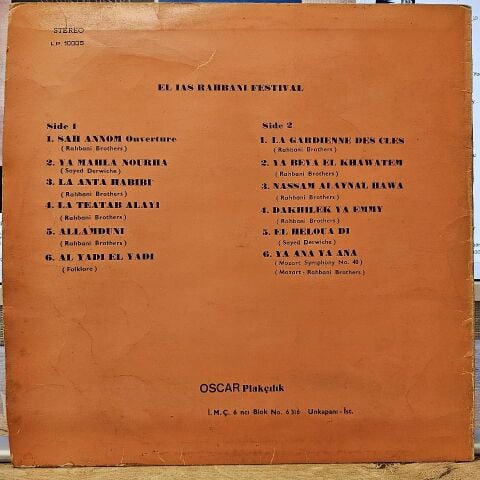 Elias Rahbani – Festival LP PLAK