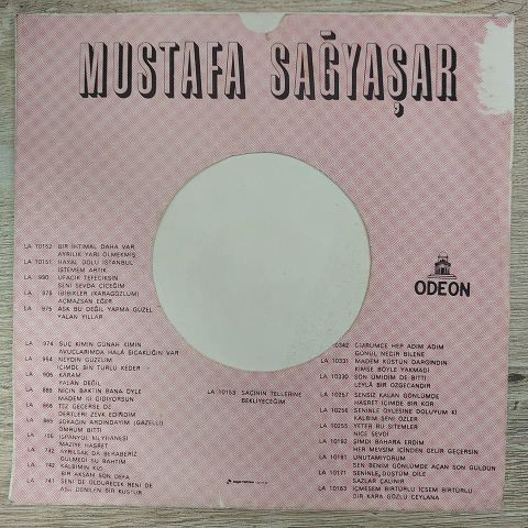 MUSTAFA SAĞYAŞAR - AYRILSAKTA BERABERİZ 45LİK PLAK