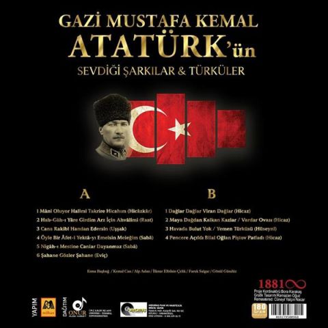 Atatürk'ün Sevdiği Şarkılar & Türküler  LP PLAK