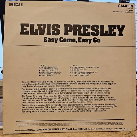 Elvis Presley – Easy Come, Easy Go LP PLAK