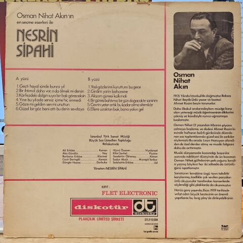 Nesrin Sipahi – Osman Nihat Akın'ın En Seçme Eserleri LP PLAK