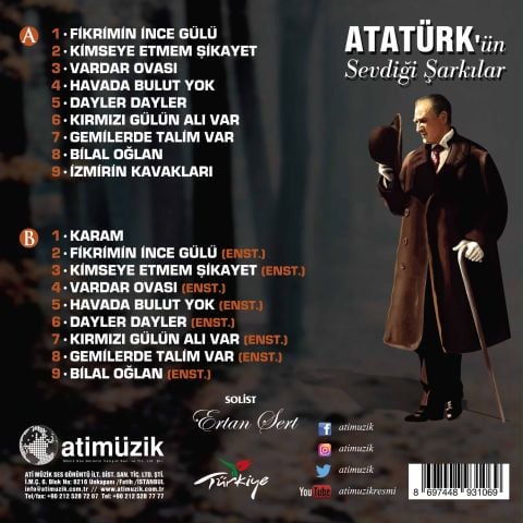 Atatürk'ün Sevdiği Şarkılar  LP PLAK