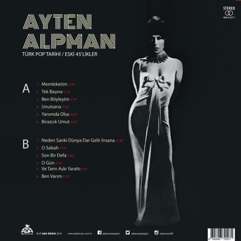 Ayten Alpman - Türk Pop Tarihi / Eski 45'likler LP PLAK