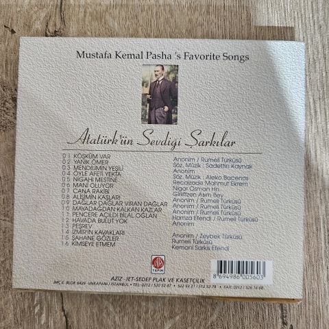 ATATÜRK'ÜN SEVDİĞİ ŞARKILAR CD