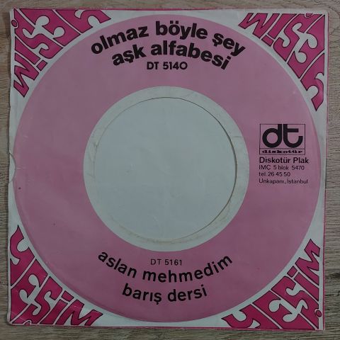 Yeşim – Aşk Alfabesi / Olmaz Böyle Şey 45LİK PLAK