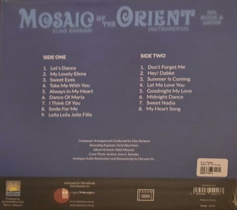 Elias Rahbani – Mosaic Of The Orient LP PLAK