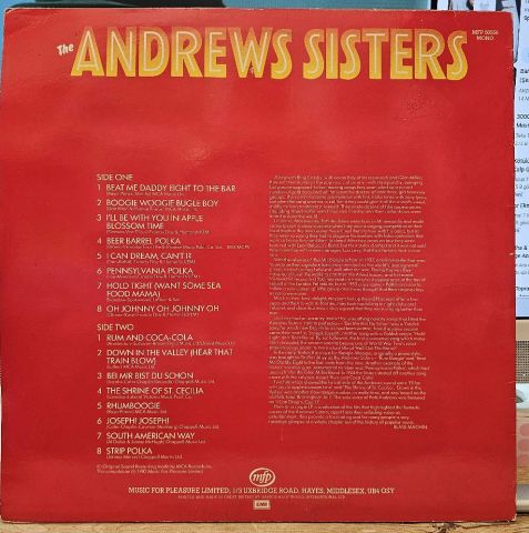 The Andrews Sisters – Beat Me Daddy, Eight To The Bar LP PLAK