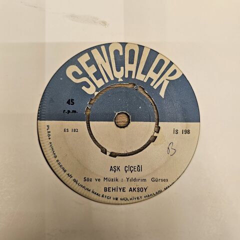 BEHİYE AKSOY - AŞK ÇİÇEĞİ 45LİK PLAK