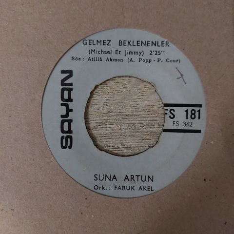 Suna Artun – Gelmez Beklenenler / Aşksız Yapamam 45LİK PLAK