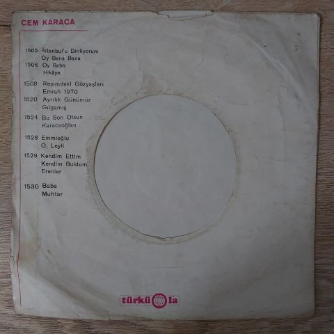 Cem Karaca – Emmioğlu / O, Leyli 45LİK PLAK