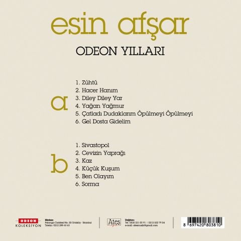 ESİN AFŞAR - ODEON YILLARI LP PLAK