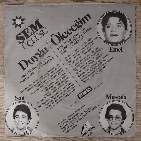 Sem Üçlüsü – Duygu / Öleceğim 45LİK PLAK