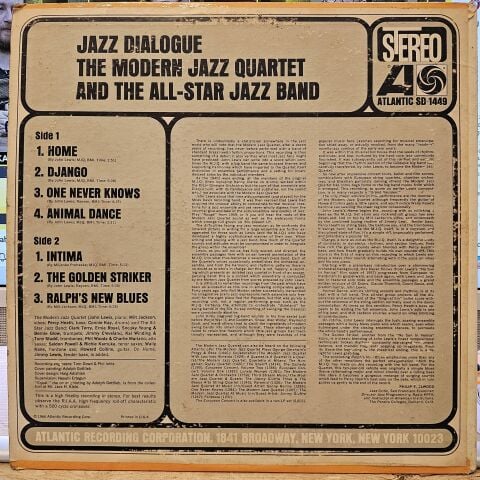 The Modern Jazz Quartet & The All-Star Jazz Band – Jazz Dialogue LP PLAK
