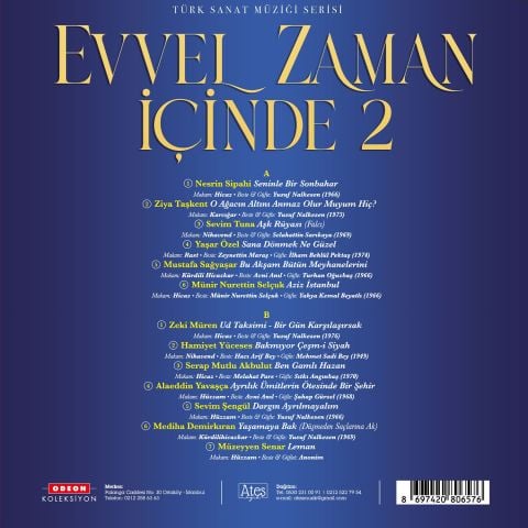 ÇEŞİTLİ SANATÇILAR - EVVEL ZAMAN İÇİNDE 2 LP PLAK