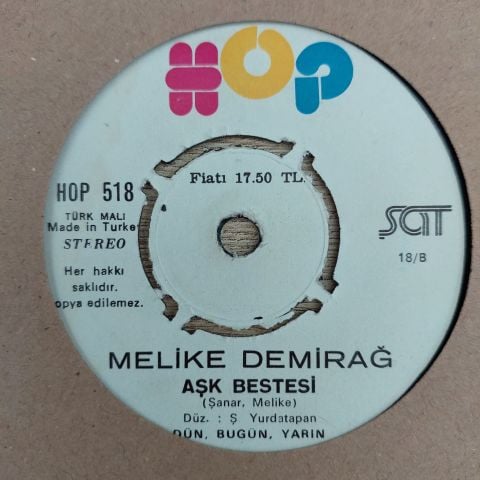 MELİKE DEMİRAĞ - AŞK BESTESİ 45LİK PLAK