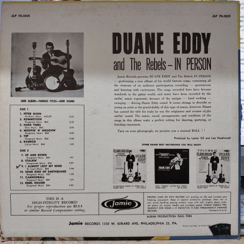 Duane Eddy And The Rebels – In Person LP PLAK