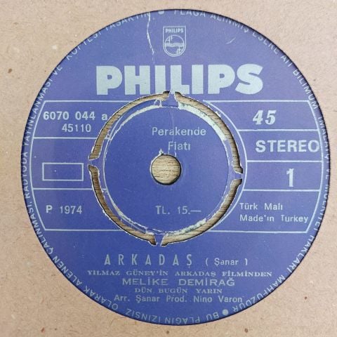 MELİKE DEMİRAĞ - ARKADAŞ 45LİK PLAK