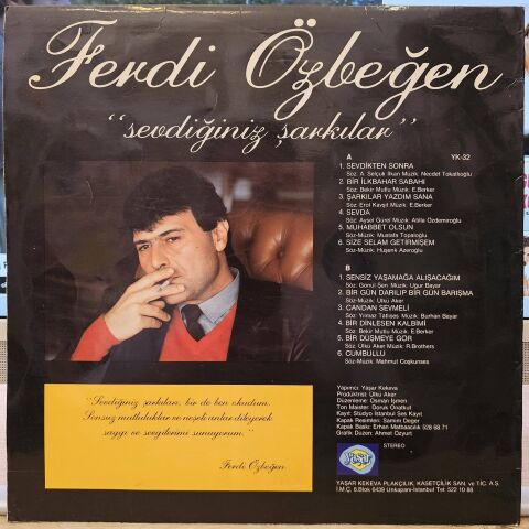 Ferdi Özbeğen – Sevdiğiniz Şarkılar LP PLAK