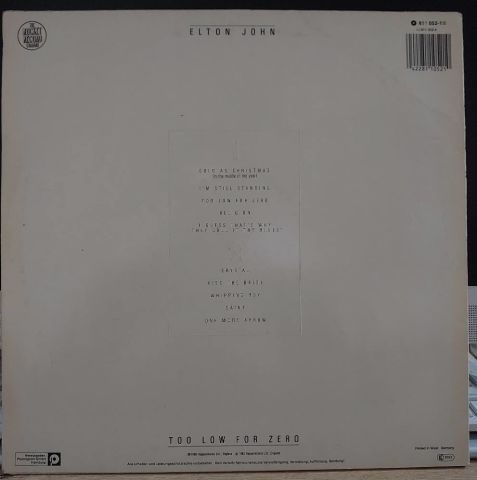 Elton John – Too Low For Zero LP PLAK