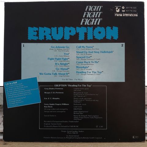 Eruption (4) – Fight Fight Fight LP PLAK